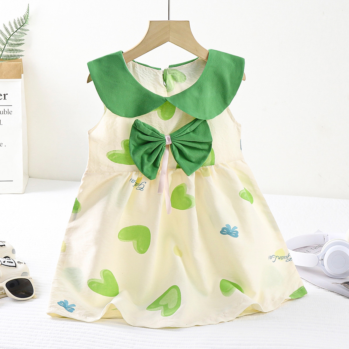 Girls Cute Bow Princess Frock - Image 2