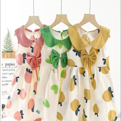 Girls Cute Bow Princess Frock