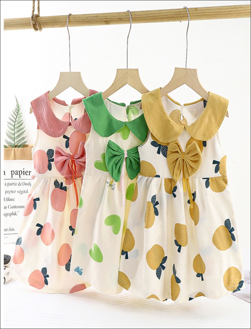 Girls Cute Bow Princess Frock
