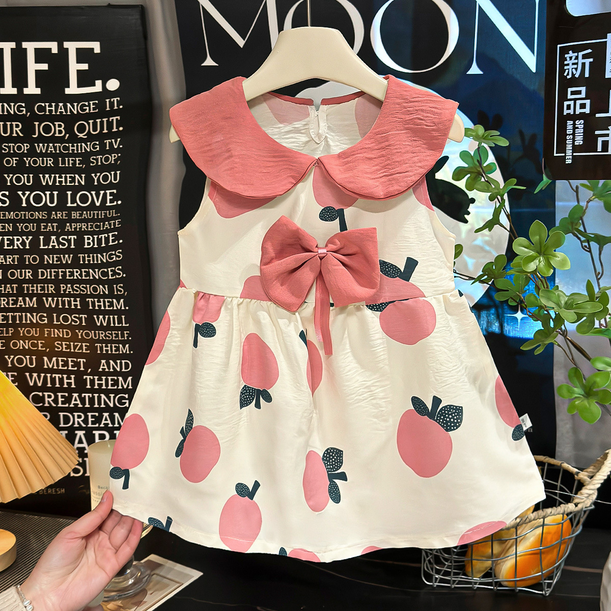 Girls Cute Bow Princess Frock - Image 4