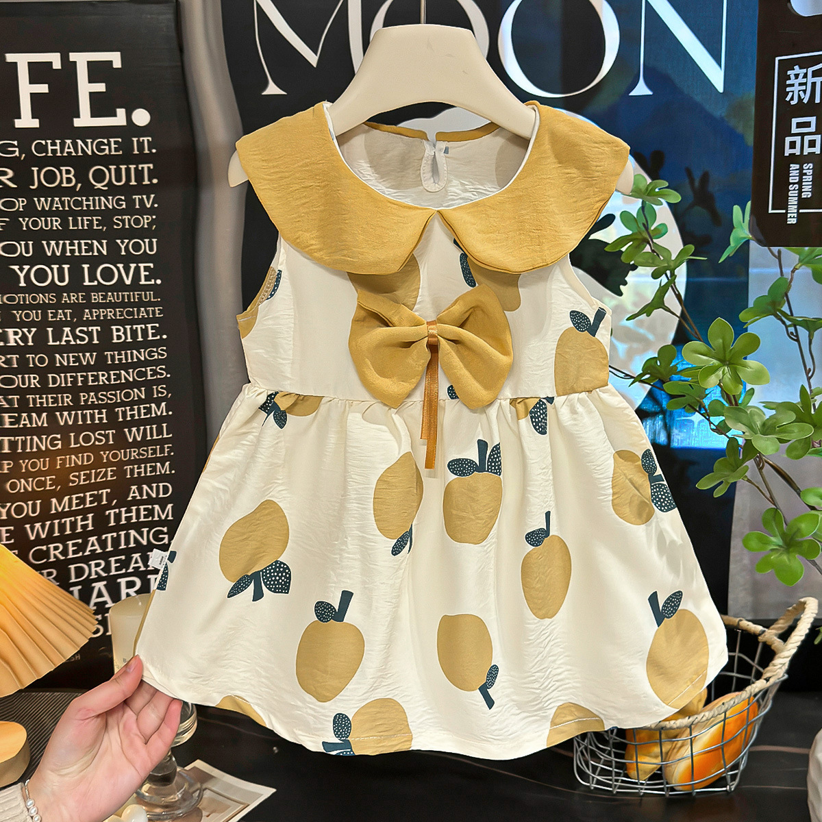 Girls Cute Bow Princess Frock - Image 3