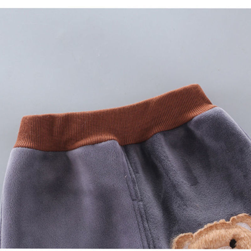 Kids Teddy Bear 3-Piece Winter Tracksuit Set with Fleece Vest & Hat - Image 4