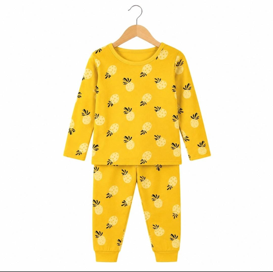 Kids Printed Full Sleeve Winter Pajama Set